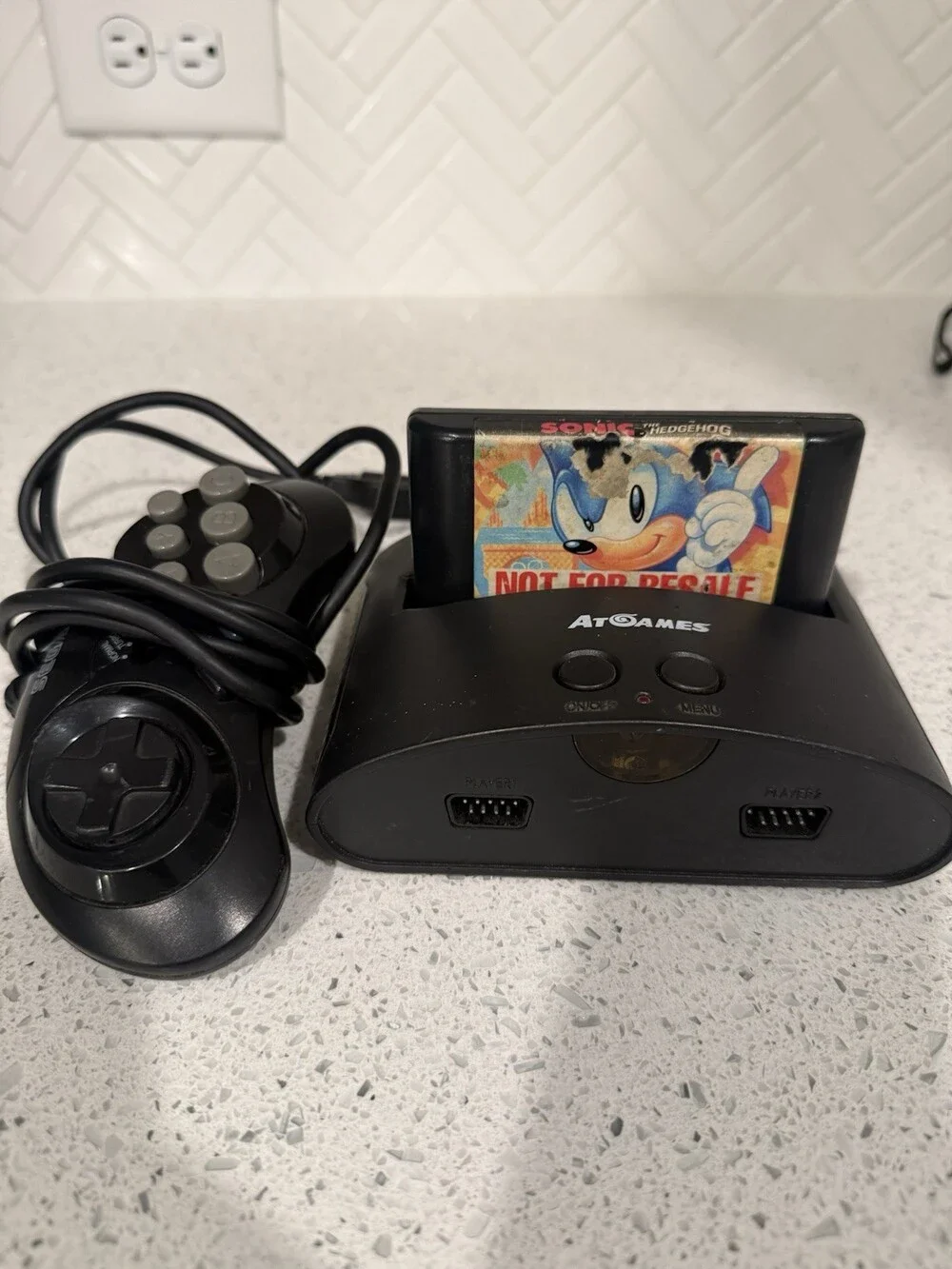 Sega Genesis 1 Console System - W/ Sonic - Black (Untested)
